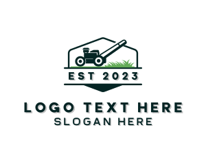 Grass - Yard Landscaping Lawn Mower logo design