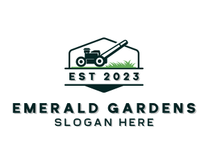 Yard Landscaping Lawn Mower logo design