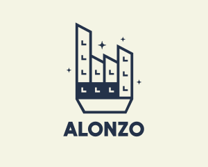 Industrial Factory bilding, logo design