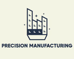 Manufacturing - Industrial Factory bilding, logo design