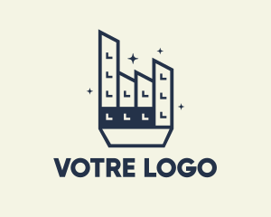 Commercial - Industrial Factory bilding, logo design