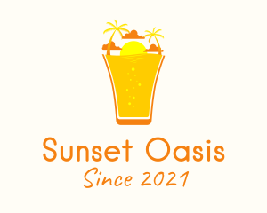 Sunset Island Beer  logo design