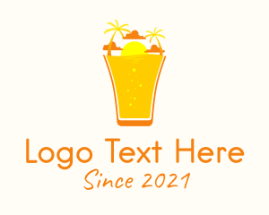 Liquor Shop - Sunset Island Beer logo design