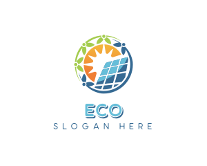 Solar Power Sustainable Logo