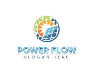 Solar Power Sustainable logo design