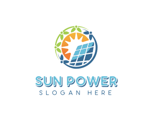 Solar Power Sustainable logo design
