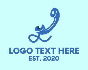 Blue Wrench Telephone logo design