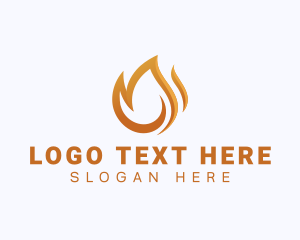 Heating - Fire Fuel Flame logo design