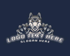 Dog - Wolf Claw Gaming logo design