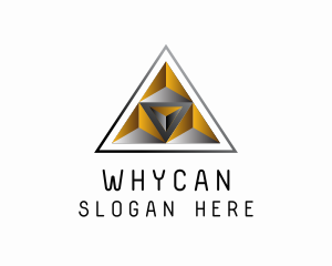 3D Pyramid Triangle Logo