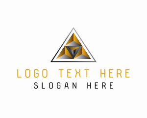 3D Pyramid Triangle Logo