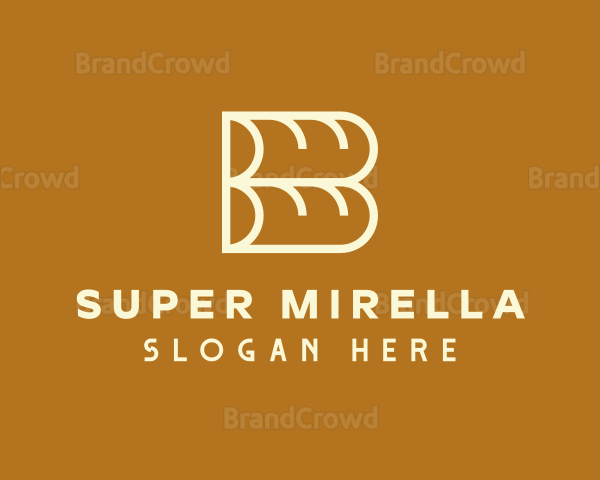 Baguette Bread Loaf Logo