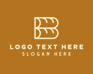 Letter B - Baguette Bread Loaf logo design