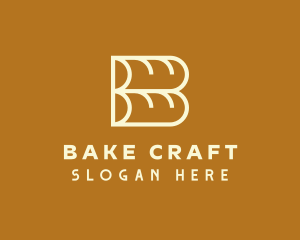 Baguette Bread Loaf logo design