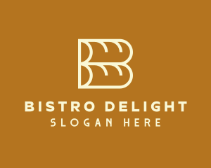 Baguette Bread Loaf logo design