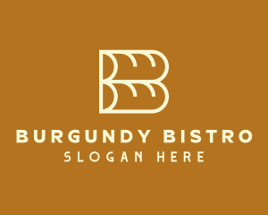 Baguette Bread Loaf logo design