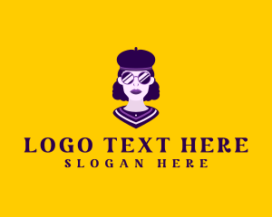 Lifestyle - Woman Beret Hat logo design