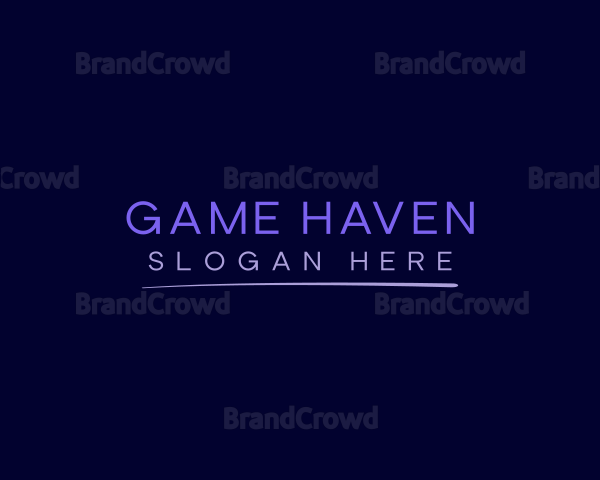 Purple Neon Wordmark Logo