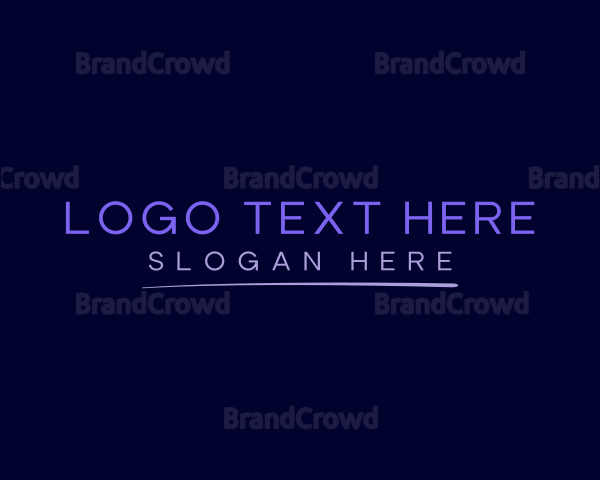 Purple Neon Wordmark Logo