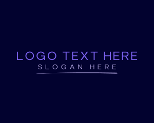 Brand - Purple Neon Wordmark logo design