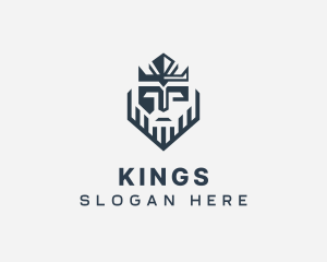 Crown King Medieval logo design