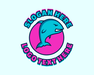 Streamer - Whale Game Streamer logo design