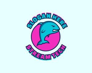 Streamer - Whale Game Streamer logo design