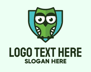 Serious - Owl Shield Security logo design