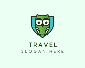 Security - Owl Shield Bird logo design
