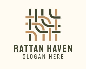 Rattan - Traditional Weaving Pattern logo design