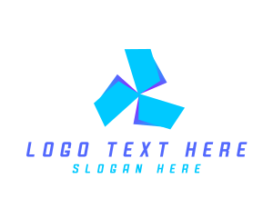 Fintech - Abstract Geometric Propeller logo design