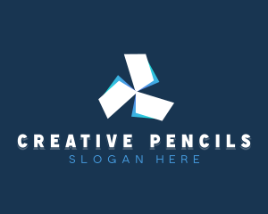 Abstract Geometric Propeller logo design