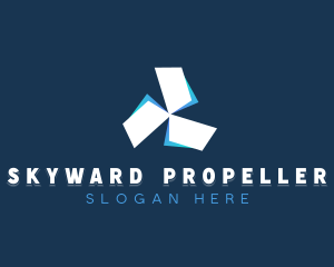 Abstract Geometric Propeller logo design