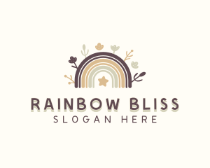 Prenatal Rainbow Boho logo design