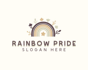 Prenatal Rainbow Boho logo design