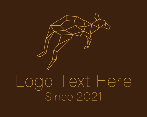 Wild Animal - Minimalist Geometric Kangaroo logo design