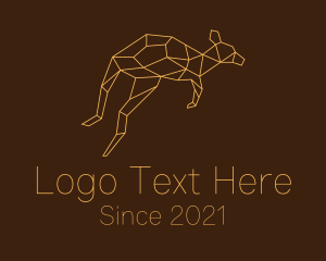 Geometric Lines - Minimalist Geometric Kangaroo logo design