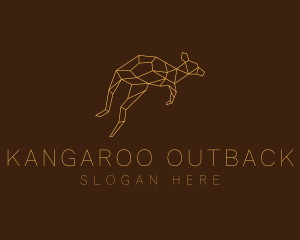 Minimalist Geometric Kangaroo logo design