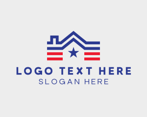 Nationalist - American Roof Property logo design