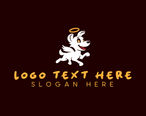 Hound - Halo Angel Dog logo design