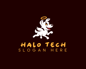 Halo Angel Dog logo design