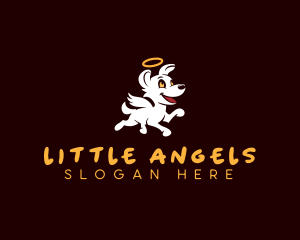 Halo Angel Dog logo design