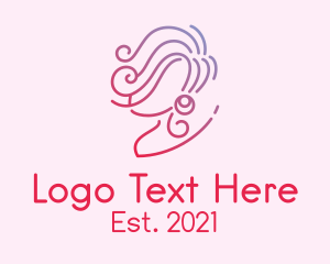 Earrings - Minimalist Stylish Lady logo design