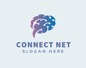 Brain Circuit Connection logo design
