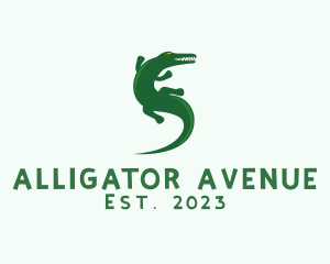 Alligator - Green Alligator Animal logo design