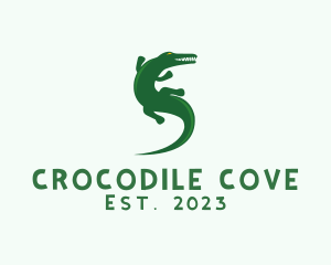 Crocodile - Green Alligator Animal logo design