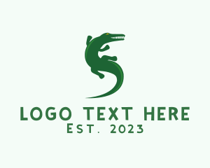 Crocodile - Green Alligator Animal logo design