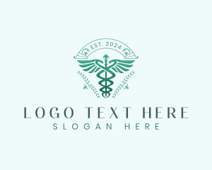 Wings - Elegant Health Caduceus logo design