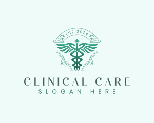 Elegant Health Caduceus logo design