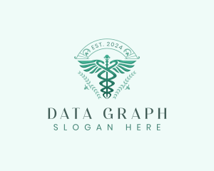 Elegant Health Caduceus logo design